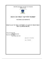 Báo cáo thực tập pháp luật về việc cấp phiếu lý lịch tư pháp thực tiễn tại bình phước