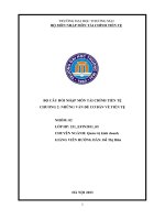 Bộ câu hỏi nhập môn tài chính tiền tệ chương 2 những vấn đề cơ bản về tiền tệ
