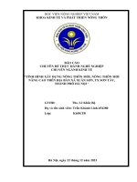 Báo cáo chuyên đề thực hành nghề nghiệp tình hình xây dựng nông thôn mới, nông thôn mới nâng cao trên địa bàn xã xuân sơn, tx sơn tây,thành phố hà nội