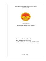 Bài thu hoạch QLNN về kinh tế