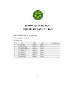 Chủ đề kỹ năng tư duy