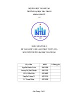 Đề tài hành vi mua sắm trực tuyến của sinh viên trường đại học nha trang