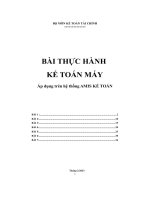Bài thực hành kế toán máyáp dụng trên hệ thống amis kế toán