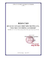 Giấy phép môi trường của ”Tòa nhà văn phòng Austdoor”