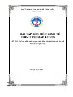 Bài tập lớn môn kinh tế chính trị mác lê nin đề tài vai trò nhà nước trong việc đảm bảo hài hòa các lợi ích kinh tế ở việt nam