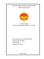 Bài thu hoạch giáo dục quốc phòng và an ninh