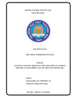 Chủ đề xây dựng chương trình xúc tiến cho công ty cổ phần tiếp thị và giao thông vận tải việt nam (vietravel)