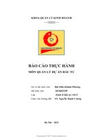 Báo cáo thực hành môn quản lý dự án đầu tư xây dựng xưởng may quần áo bảo hộ của hãng badtime