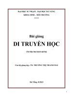 Bài giảng di truyền học