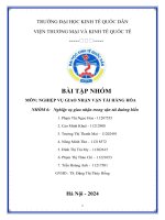 bài tập nhóm môn nghiệp vụ giao nhận vận tải hàng hóa nhóm 6 nghiệp vụ giao nhận trong vận tải đường b