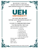 Môn học quản trị kinh doanh quốc tế đề tài vấn đề của uber khi thâm nhập vào thị trường việt nam