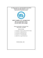 Môn nghiên cứu marketing đề tài review sáchngười tiêu dùng học