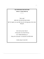 Xã hội học đại cương đề tài nghiên cứu quan điểm của sinh viên ngoại giao về hôn nhân  đồng giới