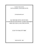 Đặc điểm hội chứng chuyển hóa ở người tiền đái tháo đường tại khoa khám bệnh bệnh viện trung ương thái nguyên