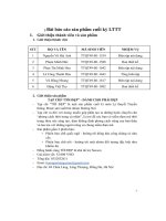 Bài báo cáo sản phẩm cuối kỳ lttt