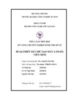THIẾT KẾ CHẾ TẠO MÁY LÀM ĐÁ VIÊN MINI