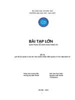 Đề tài lập hồ sơ quản lý dự án xây dựng phần mềm quản lý thư viện điện tử