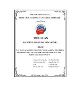 Vận dụng quan điểm toàn diện và quan điểm phát triển đối với việc học tập của sinh viên hiện nay dưới ảnh hưởng của dịch covid 19