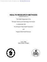 Health research method in Medicine