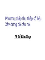 Phương pháp thu thập số liệuXây dựng bộ câu hỏi