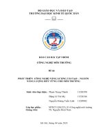 Bài tập nhóm công nghệ môi trường đề tài phát triển công nghệ năng lượng tái tạo   nguồn năng lượng bền vững cho môi trường