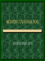 Tổng quan về nghiên cứu khoa học trong y khoa