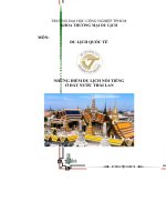 Tiểu Luận - Du Lịch Quốc Tế - Đề Tài - Những Điểm Du Lịch Nổi Tiếng Ở Đất Nước Thái Lan