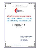 QUY TRÌNH THIẾT KẾ SẢN XUẤT MÃ HÀNG LM253 TẠI CÔNG TY LINA VŨ
