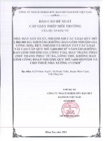 Báo cáo đề xuất cấp giấy phép Môi trường nhà máy sản xuất nhuộm sợi các loại