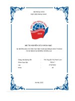 Đề tài nghiên cứu khoa học xu hướng đầu tư fdi vào việt nam giai đoạn 2020 t10 2022 và dự đoán xu hướng tương lai