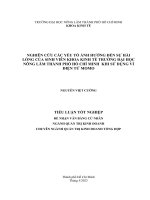 Nghiên cứu các yếu tố ảnh hưởng đến sự hài lòng của sinh viên khoa kinh tế trường đại học nông lâm thành phố hồ chí minh  khi sử dụng ví điện tử momo