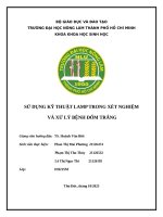 Thiết bị và kỹ thuât cnsh