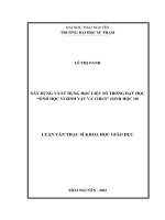 Xây dựng và sử dụng học liệu số trong dạy họ  sinh học vi sinh vật và virus ( sinh học 10)