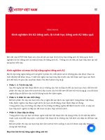 Kinh nghiệm thi A2 tiếng anh, lộ trình học tiếng anh A2 hiệu quả