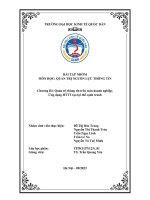 Bài tập nhóm môn học quản trị nguồn lực thông tin chương iii quản trị thông tin trên toàn doanh nghiệp, ứng dụng httt tạo lợi thế cạnh tranh