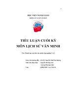 Tiểu luận cuối kỳ môn lịch sử văn minh thành tựu của nền văn minh công nghiệp 1 và 2