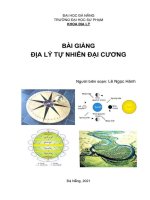 Bài giảng địa lý tự nhiên đại cương