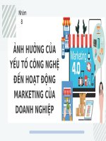 Ảnh hưởng của yếu tố công nghệ đến hoạt động marketing của doanh nghiệp