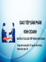Giao tiếp đàm phám kinh doanh  nguyên lý của giao tiếp trong kinh doanh