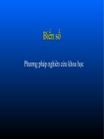 Biến số trong nghiên cứu khoa học y khoa