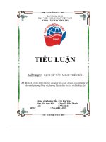 Lịch sử văn minh thế giới đề tài  lịch sử văn minh khu vực các quốc gia châu á và sự so sánh giữa nền văn minh phương đông và phương tây từ dấu ấn lịch sử đến hiện đại