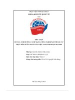 Tiểu luận đề tài ảnh hưởng cách mạng công nghiệp 4 0 tới đầu tư trực tiếp nước ngoài vào việt nam giai đoạn 2013 2023