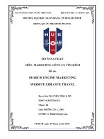 Đồ án cuối kỳ môn marketing công cụ tìm kiếm đề tài search engine marketing website errante travel