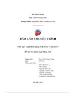 Báo cáo thuyết trình luật hiến pháp việt nam và các nước đề tài cơ quan lập pháp anh