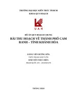 Đồ án quy hoạch chung bài thu hoạch về thành phố cam ranh – tỉnh khánh hòa