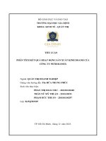 Tiểu luận phân tích kết quả hoạt động sản xuất kinh doanh của công ty petrolimex