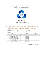 Bài tập lớn đại số tuyến tính đề tài 26 ứng dụng của đại số tuyến tính trong qui hoạch tuyến tính với bài toán vận tải