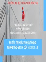 Đề tài tìm hiểu về hoạt động marketing mix 7p của vietjet air