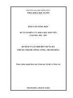 Di tích và lễ hội đền mưng bà (trung thành, nông cống, thanh hóa)