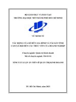 Tóm tắt: Tác động của sở hữu gia đình và tài sản tình cảm xã hội đến cấu trúc vốn của doanh nghiệp